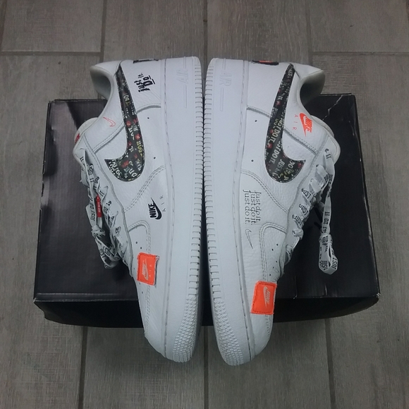 nike air force 1 just do it silver